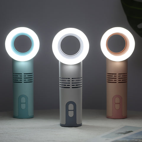 Portable Bladeless Fan USB Rechargeable Mini Cooler With LED Indicator