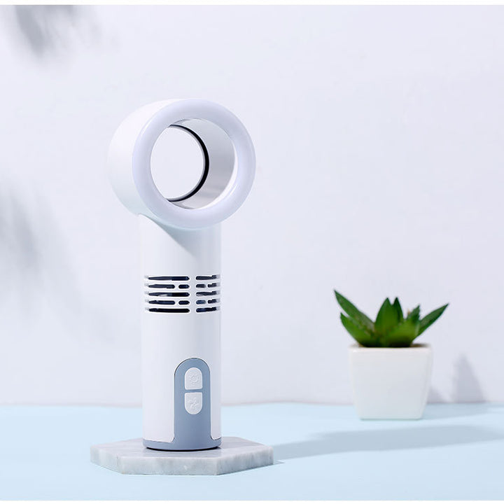 Portable Bladeless Fan USB Rechargeable Mini Cooler With LED Indicator