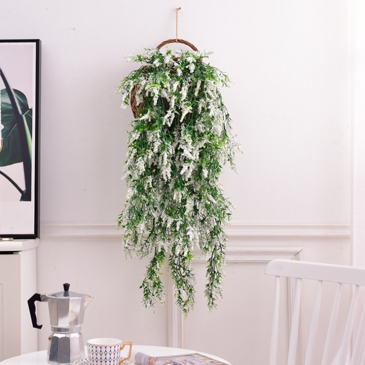 Artificial Hanging Flowers w/ Basket