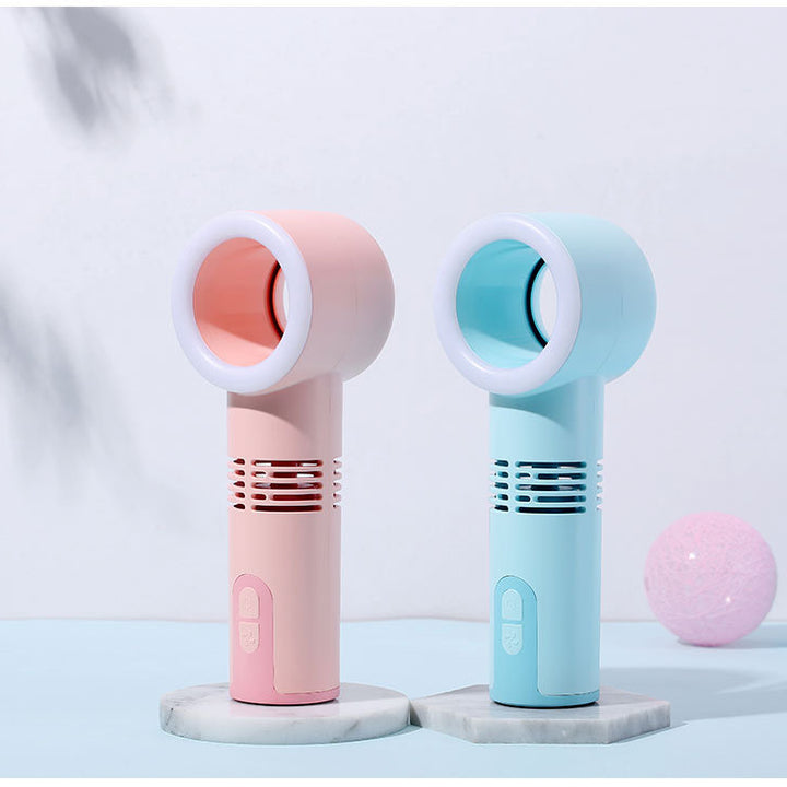 Portable Bladeless Fan USB Rechargeable Mini Cooler With LED Indicator