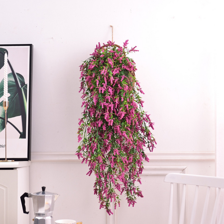 Artificial Hanging Flowers w/ Basket