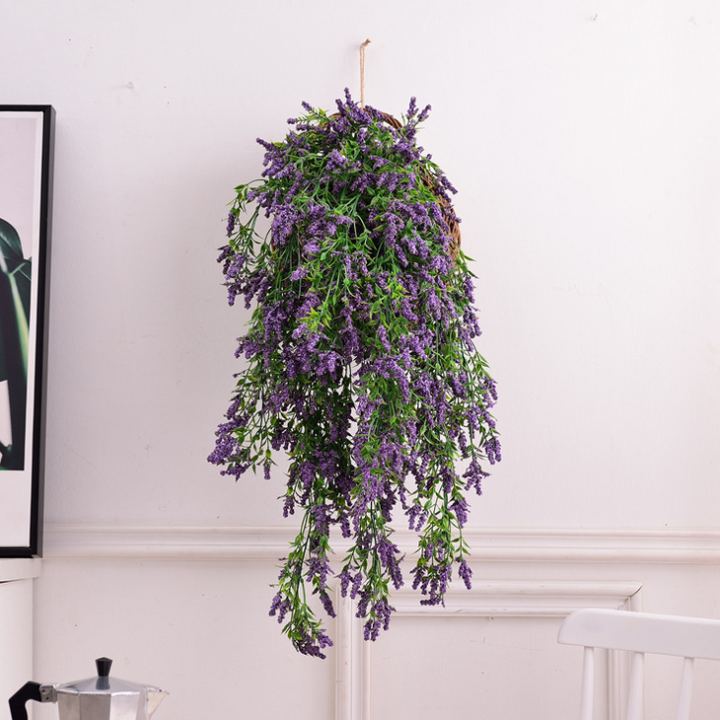Artificial Hanging Flowers w/ Basket
