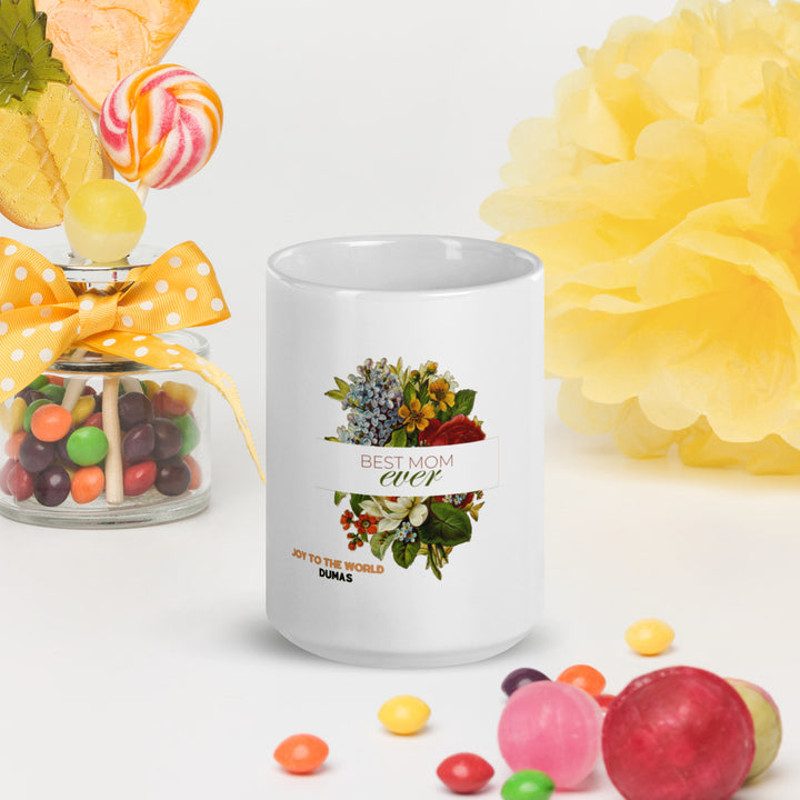 White glossy mug