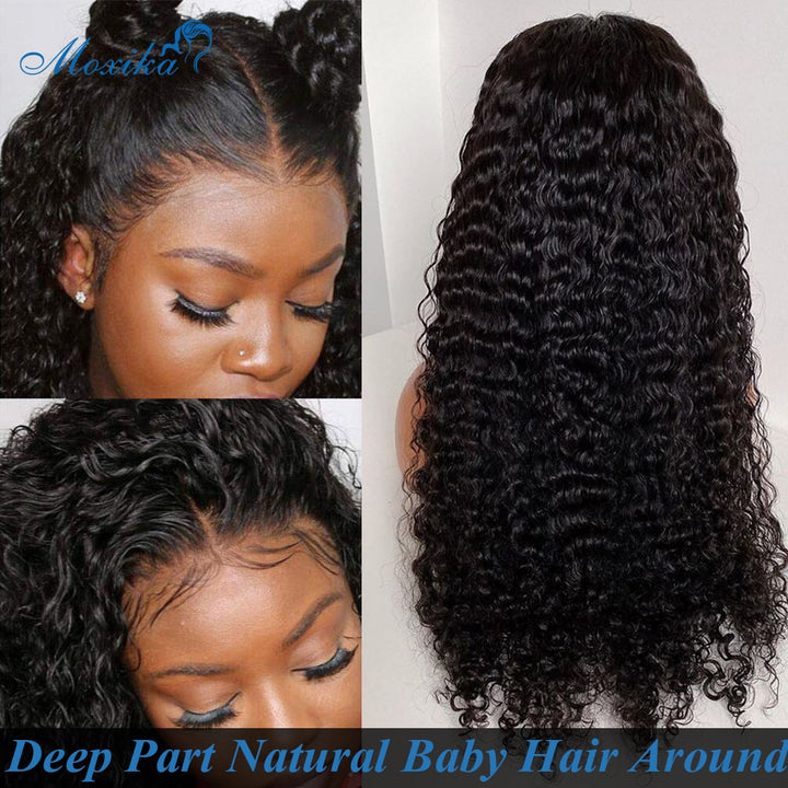 Deep Wave Human Hair Wig w/Closure