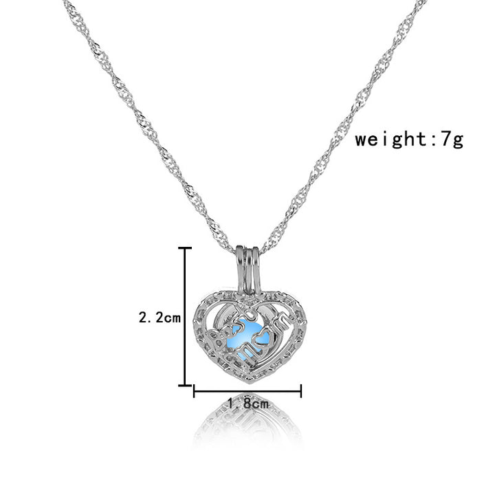 Best Mom Glow in the Dark Necklace