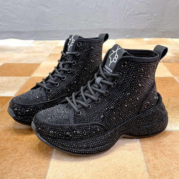 Rhinestone Women's Hi-Top Sneaker