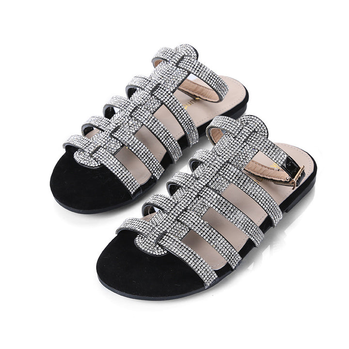 Rhinestone Flat Sandals