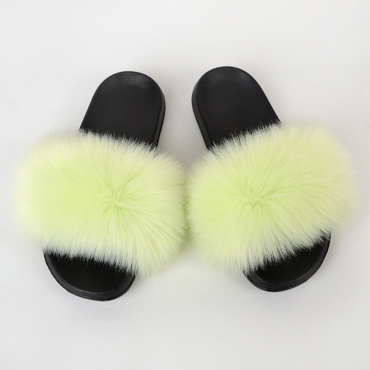 Furry Non-Slip Slides