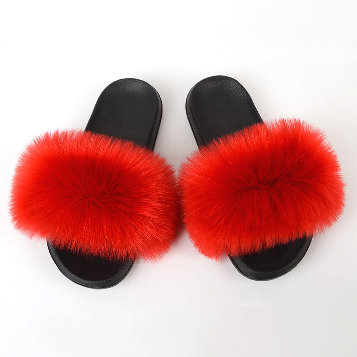 Furry Non-Slip Slides