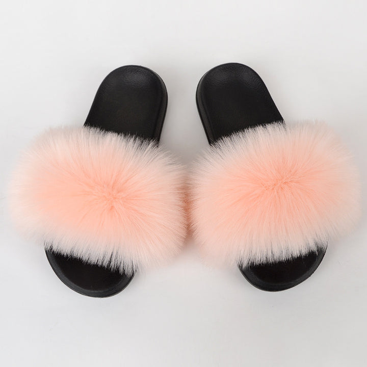 Furry Non-Slip Slides