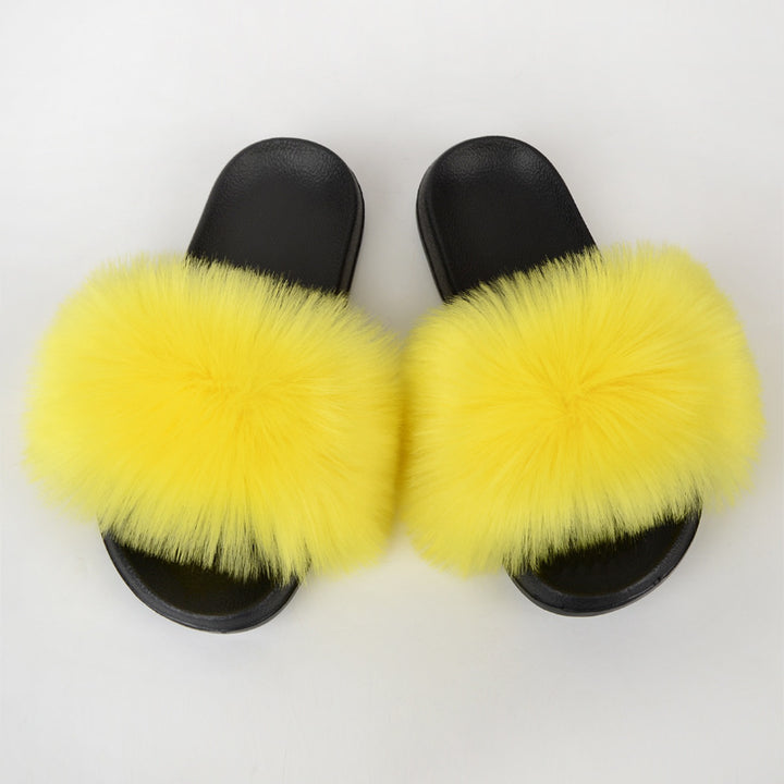 Furry Non-Slip Slides