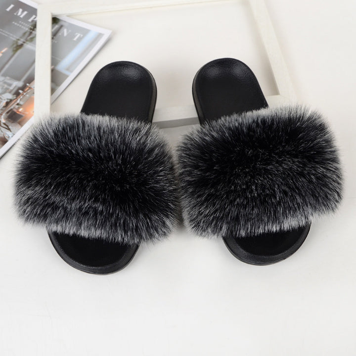 Furry Non-Slip Slides