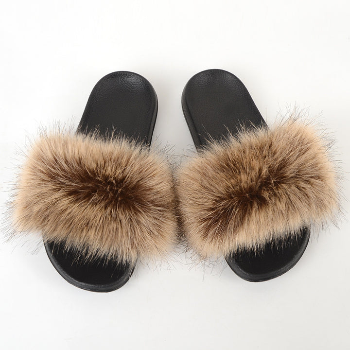 Furry Non-Slip Slides