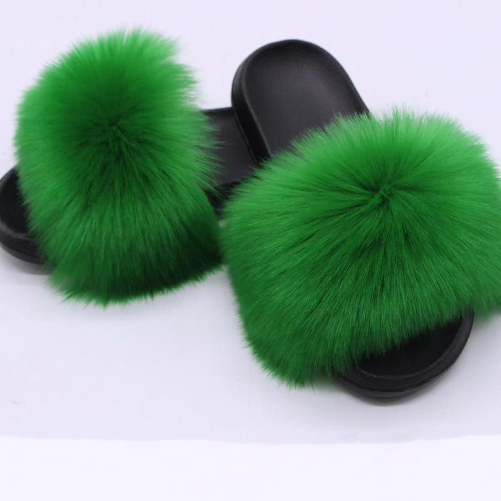 Furry Non-Slip Slides