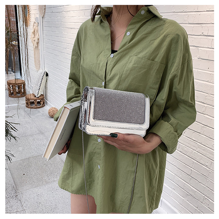 Rhinestone Square Cross Body Bag