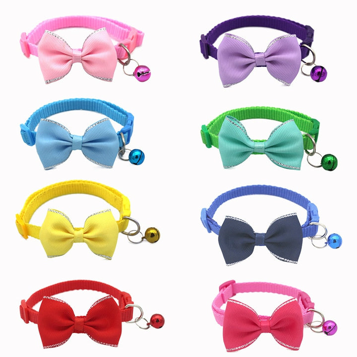 Bow Tie & Bell Pet Collar