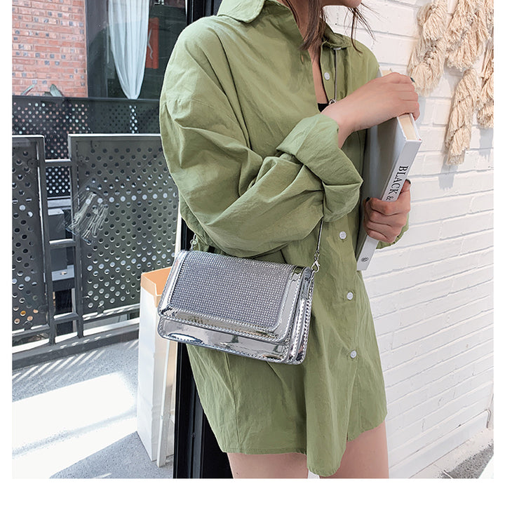 Rhinestone Square Cross Body Bag