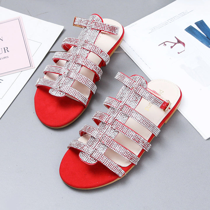 Rhinestone Flat Sandals