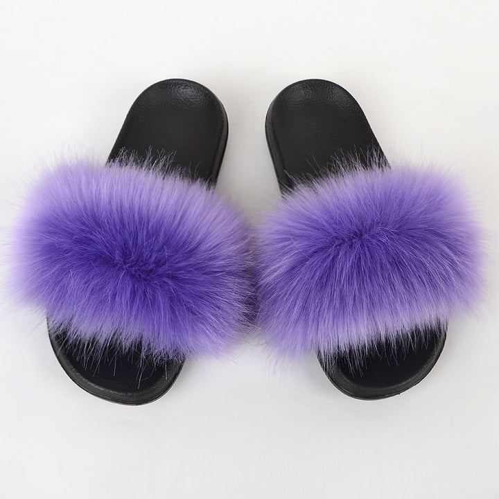 Furry Non-Slip Slides
