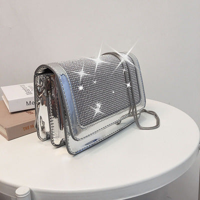 Rhinestone Square Cross Body Bag