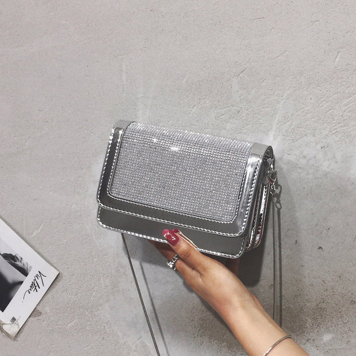 Rhinestone Square Cross Body Bag