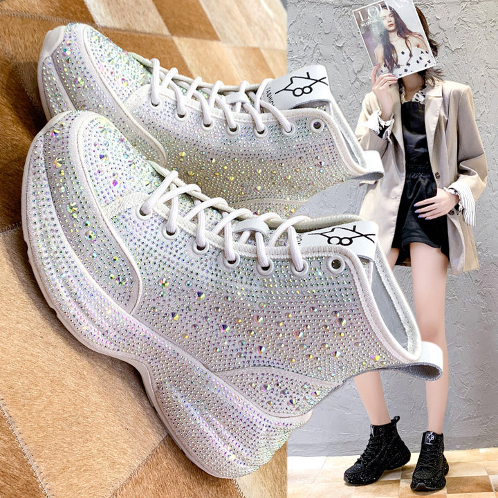 Rhinestone Women's Hi-Top Sneaker