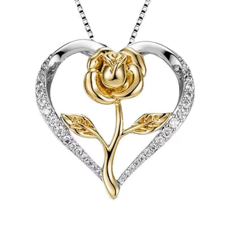 Heart Rose Necklace
