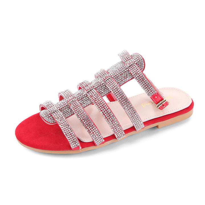 Rhinestone Flat Sandals