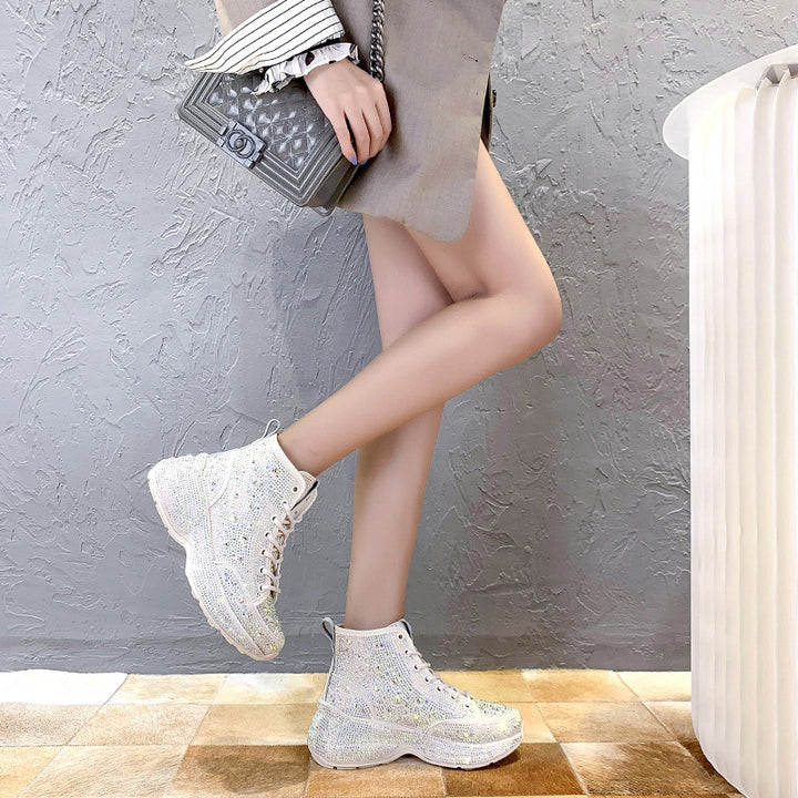 Rhinestone Women's Hi-Top Sneaker