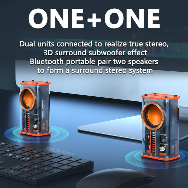 Wireless Bluetooth Speaker w/ Sound Light Rhythm Subwoofer