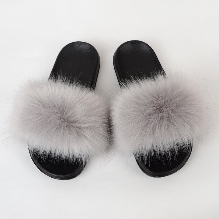 Furry Non-Slip Slides