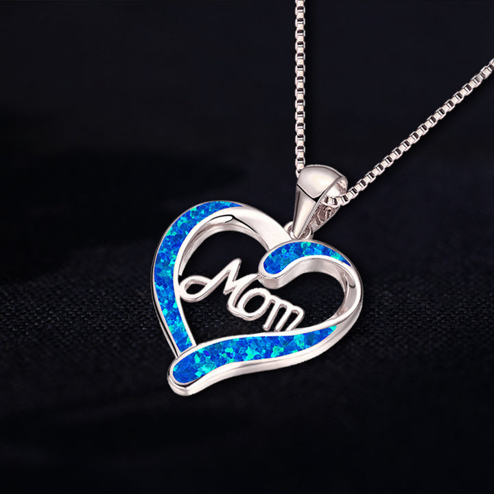 MOM Heart -Shaped Pendant