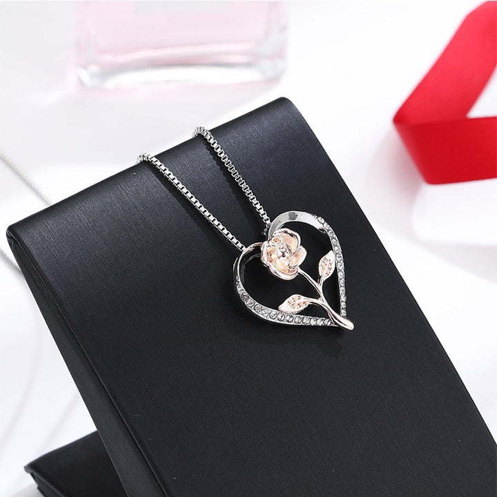 Heart Rose Necklace