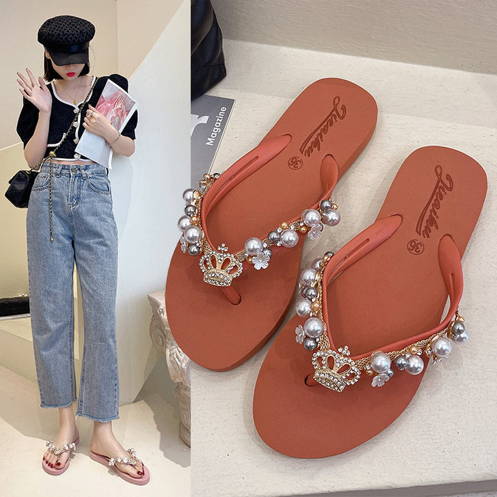 Pearl Styled Flip-Flops
