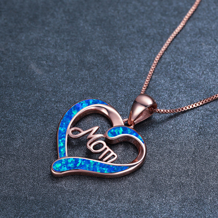 MOM Heart -Shaped Pendant