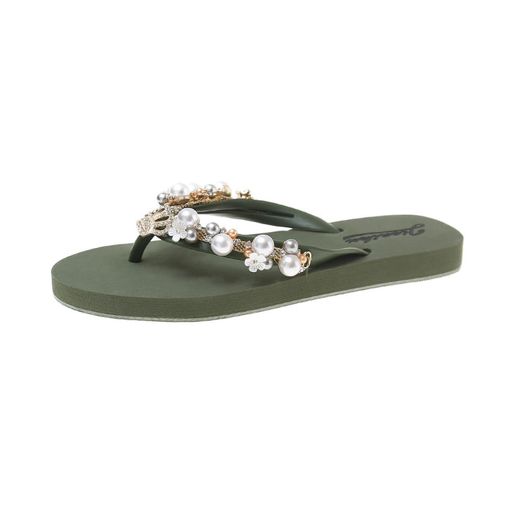 Pearl Styled Flip-Flops