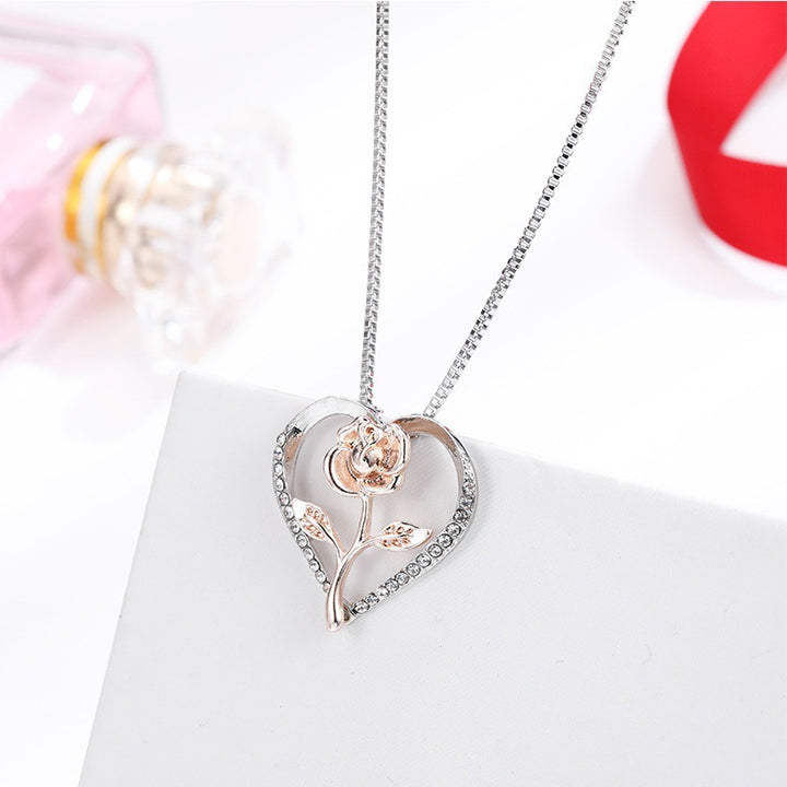 Heart Rose Necklace