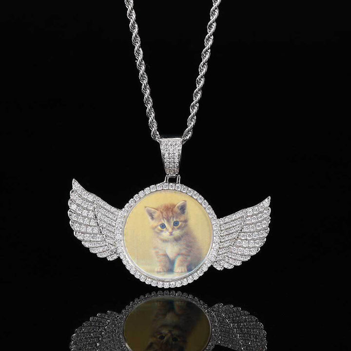 Angel Wings Custom Photo Pendant