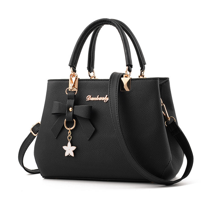 Women's Shoulder Bag With Bowknot Star Pendant Totes