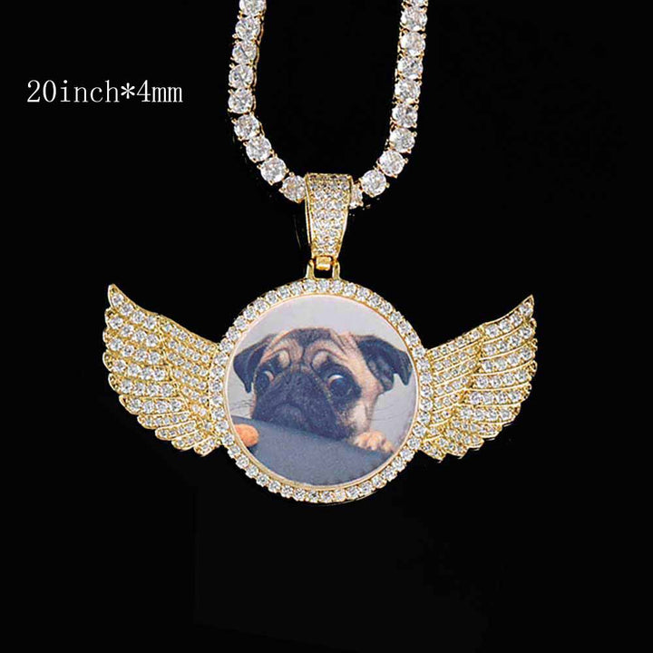 Angel Wings Custom Photo Pendant