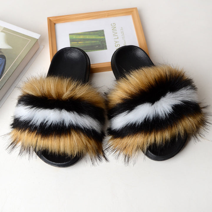 Furry Non-Slip Slides