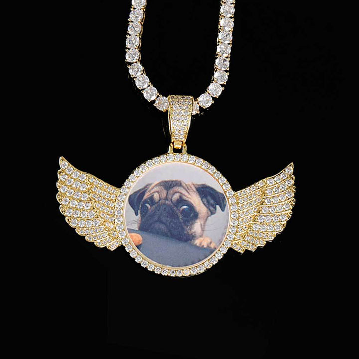 Angel Wings Custom Photo Pendant