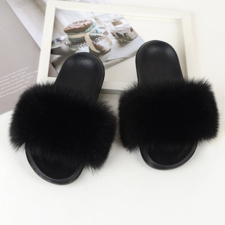 Furry Non-Slip Slides