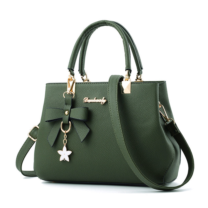 Women's Shoulder Bag With Bowknot Star Pendant Totes