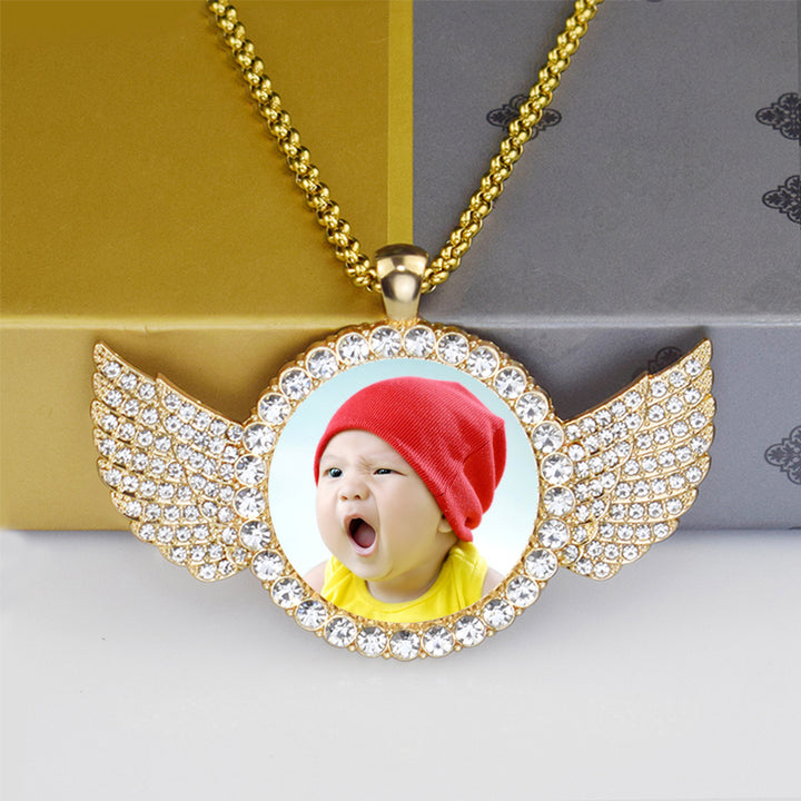 Angel Wings Custom Photo Pendant