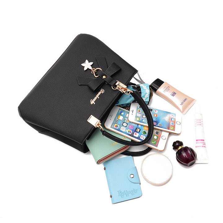 Women's Shoulder Bag With Bowknot Star Pendant Totes