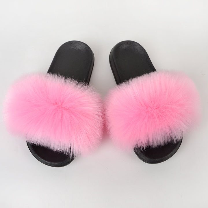 Furry Non-Slip Slides