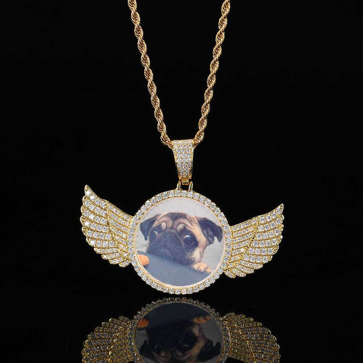 Angel Wings Custom Photo Pendant
