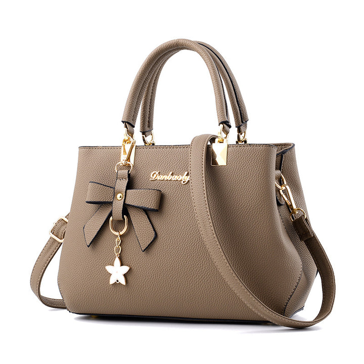Women's Shoulder Bag With Bowknot Star Pendant Totes