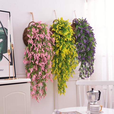 Artificial Hanging Flowers w/ Basket